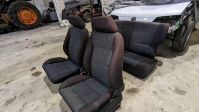 Coiffes de Banquette + Panneaux de Porte – Peugeot 106 Rallye (Tissu Rayé)