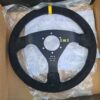 Volant Racing OMP – 3 branches – Suédine – Made in Italy